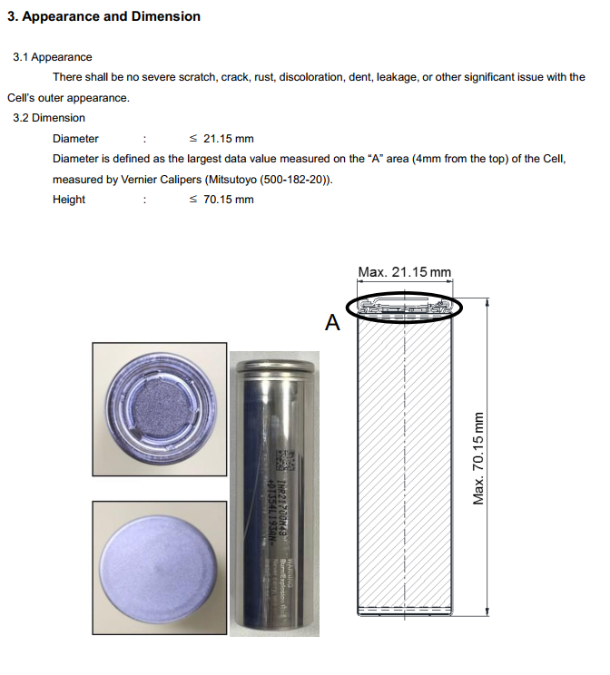 LG Chem INR21700-M48 / Battery Cells
